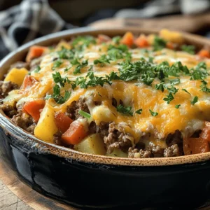 Welcome to the world of comfort food, where a single dish can evoke warmth and nostalgia. The Hobo Casserole Delight with Ground Beef & Potatoes is one such dish that perfectly embodies that sentiment. This hearty casserole combines protein-rich ground beef, tender potatoes, and a medley of vegetables, all baked to perfection in one pan. It's an ideal meal for busy weeknights or cozy family gatherings, offering not just convenience but also a delicious balance of flavors and nutrition.