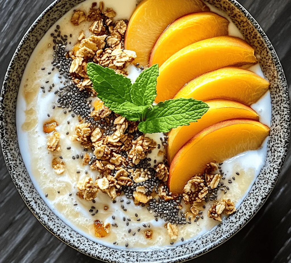 To truly appreciate the Peach Paradise Smoothie Bowl, it’s essential to understand the role of each ingredient and how they contribute to the overall flavor and nutritional profile of the dish. Here’s a closer look at the key components that make this smoothie bowl a deliciously healthy choice.