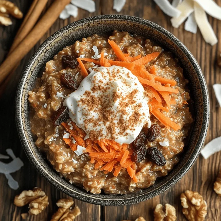 To create the perfect bowl of Carrot Cake Oatmeal, it's essential to understand the core ingredients that contribute to its delightful flavor and nutritional profile. Let's take a closer look at each of these components.