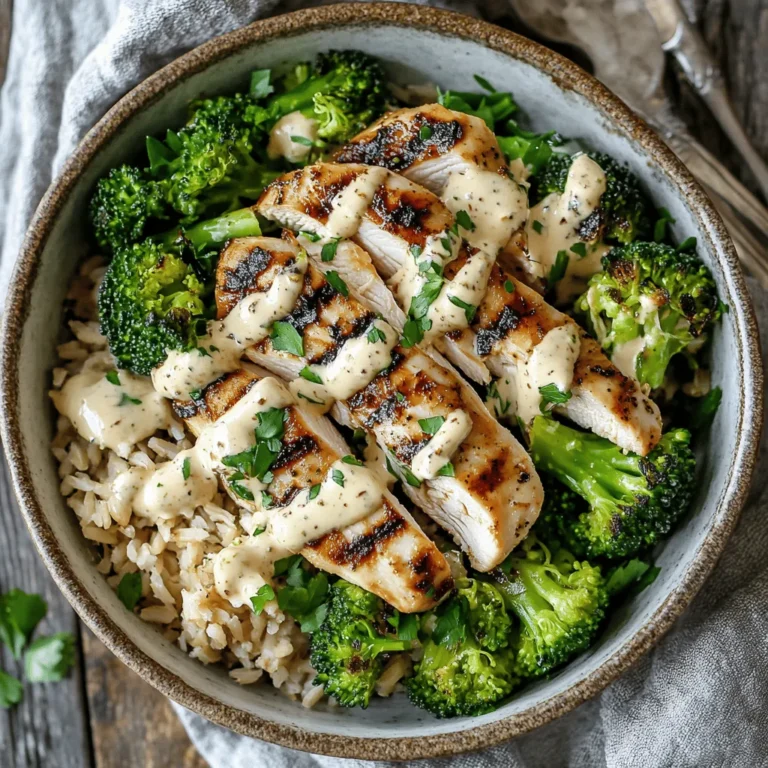 In the world of healthy eating, finding delicious recipes that are both nutritious and satisfying can sometimes feel like a daunting task. Enter the Grilled Chicken & Broccoli Bowls with Creamy Garlic Sauce—a dish that perfectly balances flavor, health, and convenience. This recipe not only tantalizes your taste buds but also serves as an exemplary model of a well-rounded meal, making it an ideal choice for busy weekdays or leisurely weekends alike.