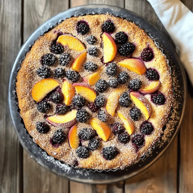 Imagine enjoying a warm slice of Peach Blackberry Coffee Cake, the perfect accompaniment to your morning cup of coffee or afternoon tea. This delightful cake combines the sweetness of ripe peaches with the tartness of fresh blackberries, creating a harmonious blend of flavors that tantalizes the taste buds. The soft, moist cake serves as a delightful backdrop for the fruits, making each bite a celebration of summer’s bounty.