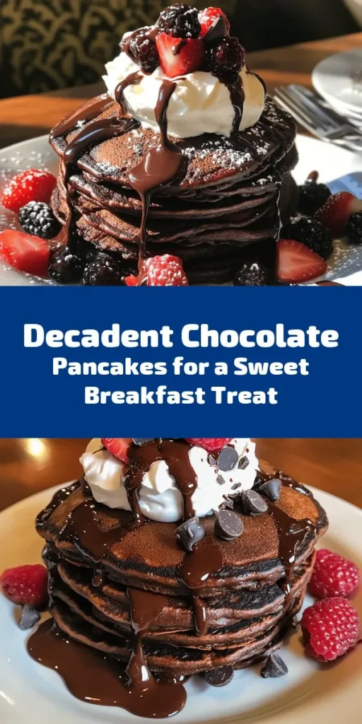 Indulge in the most amazing chocolate pancakes that will make your breakfast feel like dessert! This easy recipe combines fluffy pancakes with rich cocoa and chocolate chips, creating a delightful treat for any morning. With just a few simple ingredients, you can whip up these delicious pancakes in under 20 minutes. Top them with whipped cream, fresh berries, or a drizzle of chocolate syrup for an extra special touch. Perfect for chocolate lovers!