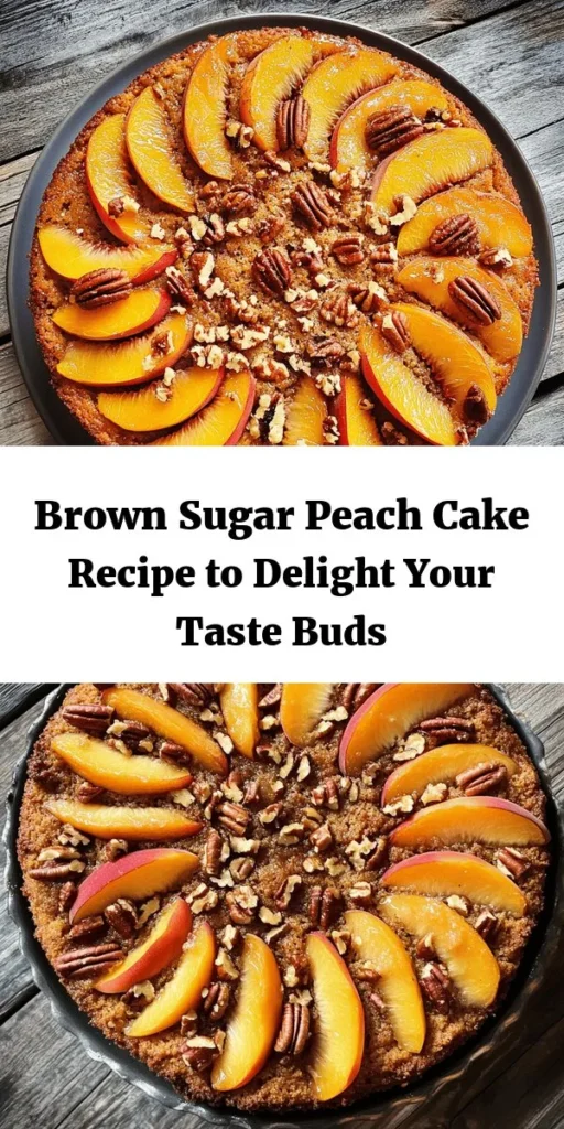 Indulge in the delightful flavors of Brown Sugar Peach Cake! This easy recipe features juicy peaches paired with rich brown sugar for a delicious treat. With ingredients like Greek yogurt and warm spices, this cake is moist and bursting with flavor. Perfect for summer gatherings or a cozy dessert at home, serve it warm with whipped cream or a scoop of ice cream. Simple, satisfying, and sure to impress! Enjoy a slice today!